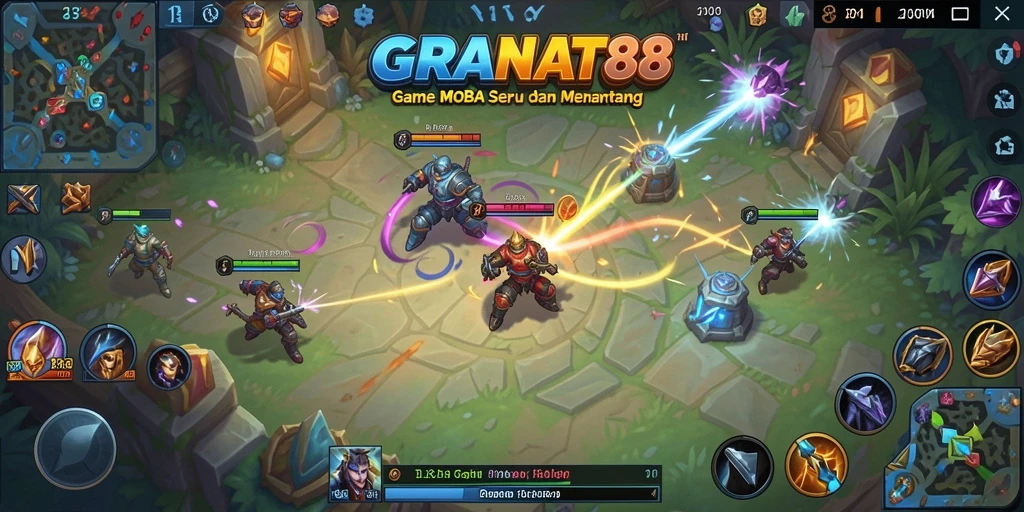 Gameplay seru dari GRANAT88 dalam pertarungan tim.