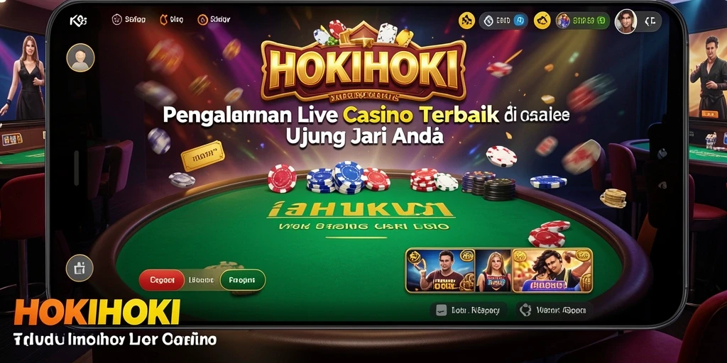 Tampilan gameplay HOKIHOKI yang memukau dan interaktif untuk pengalaman Live Casino.