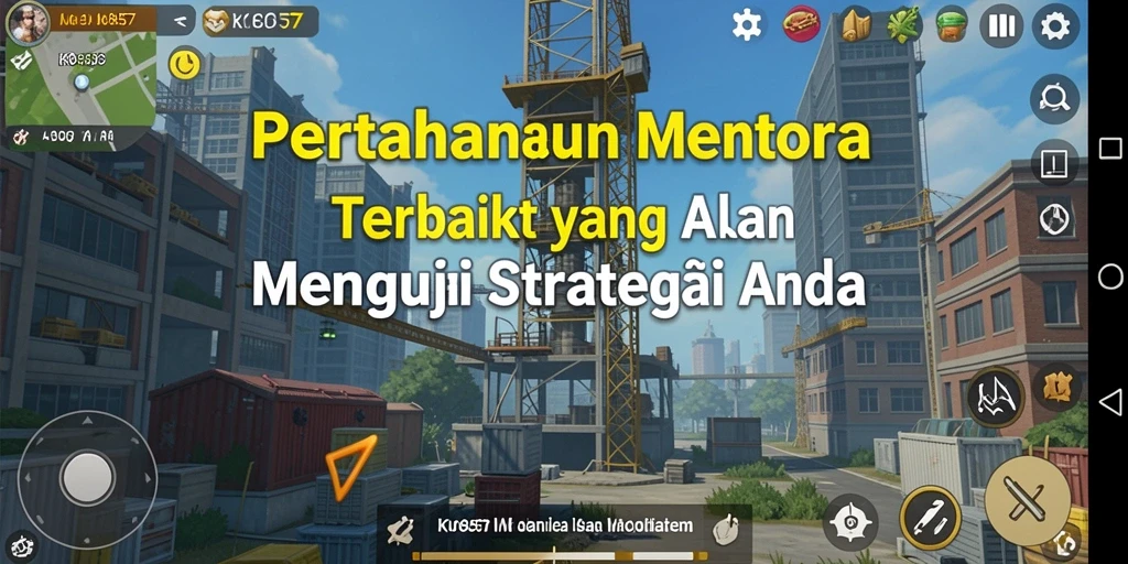 Gambaran gameplay KO857 yang intens dan strategis dalam Tower Defense.