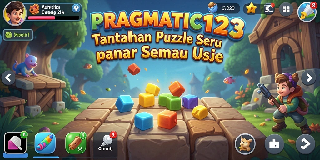 Screenshot gameplay menunjukkan tantangan puzzle yang menarik di PRAGMATIC123.