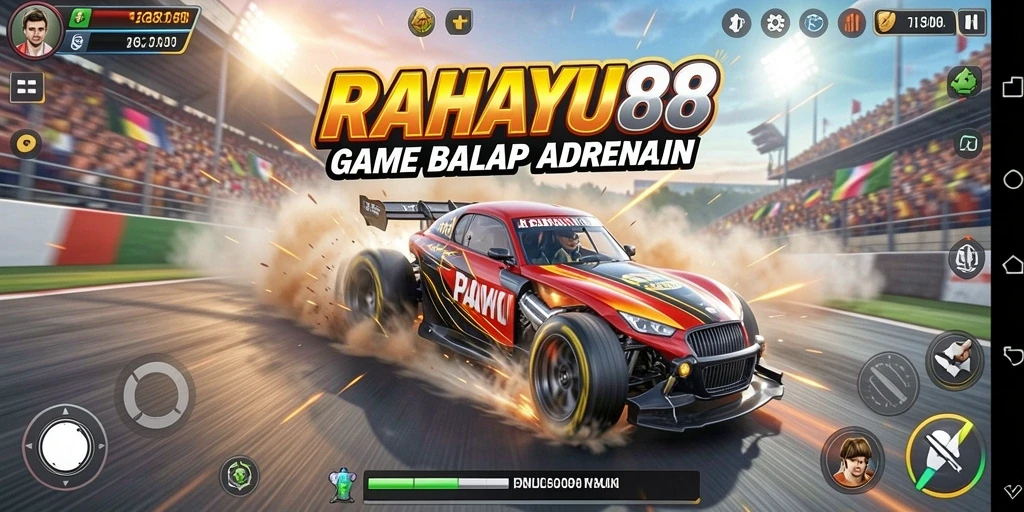 Screenshot gameplay balap RAHAYU88 yang seru dan dinamis.