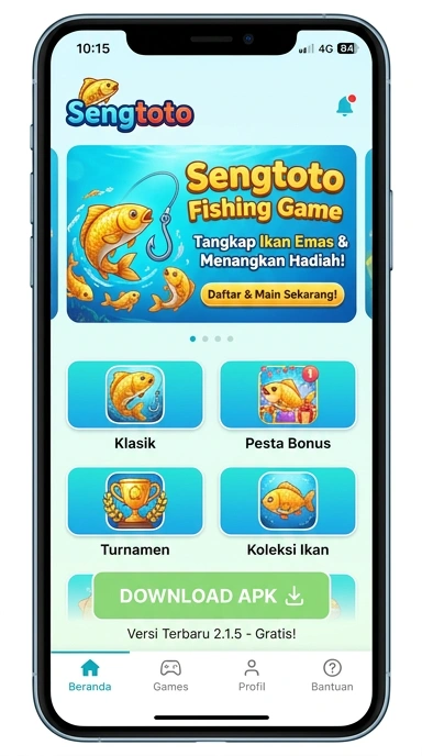 Antarmuka pengguna sengtoto yang sederhana dan intuitif.